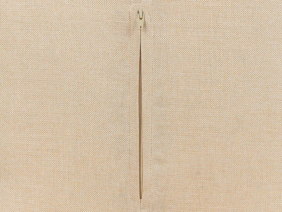 Cattle Fabric Pouffe In Beige Colour - Febonic Living