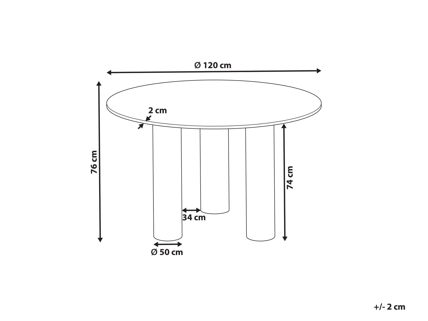 Madura 2 Seater Round Dining Table In Dark Wallnut Finish