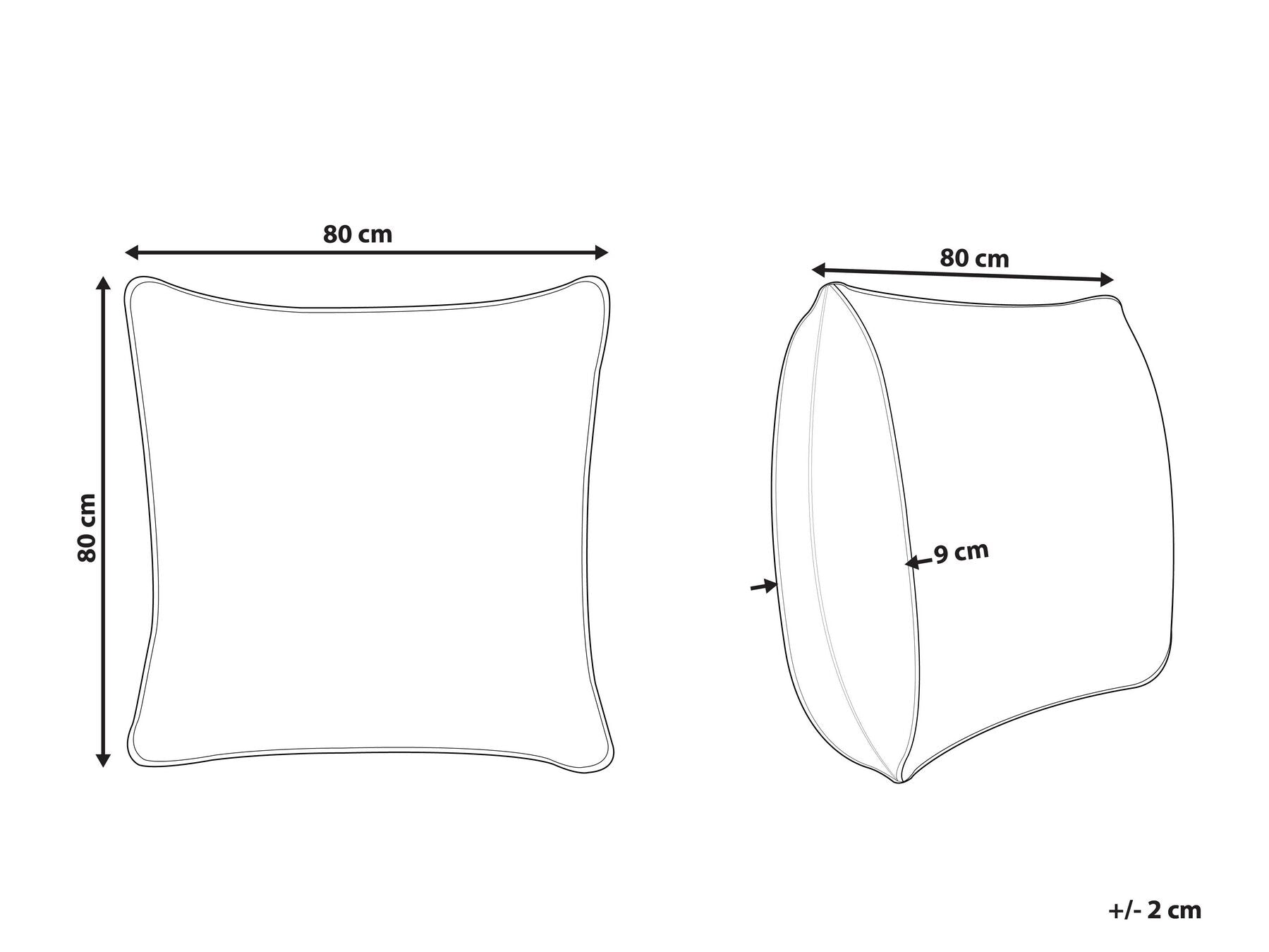 Tanmay (80x80cm) Fiber Pillows (Pack of 2)