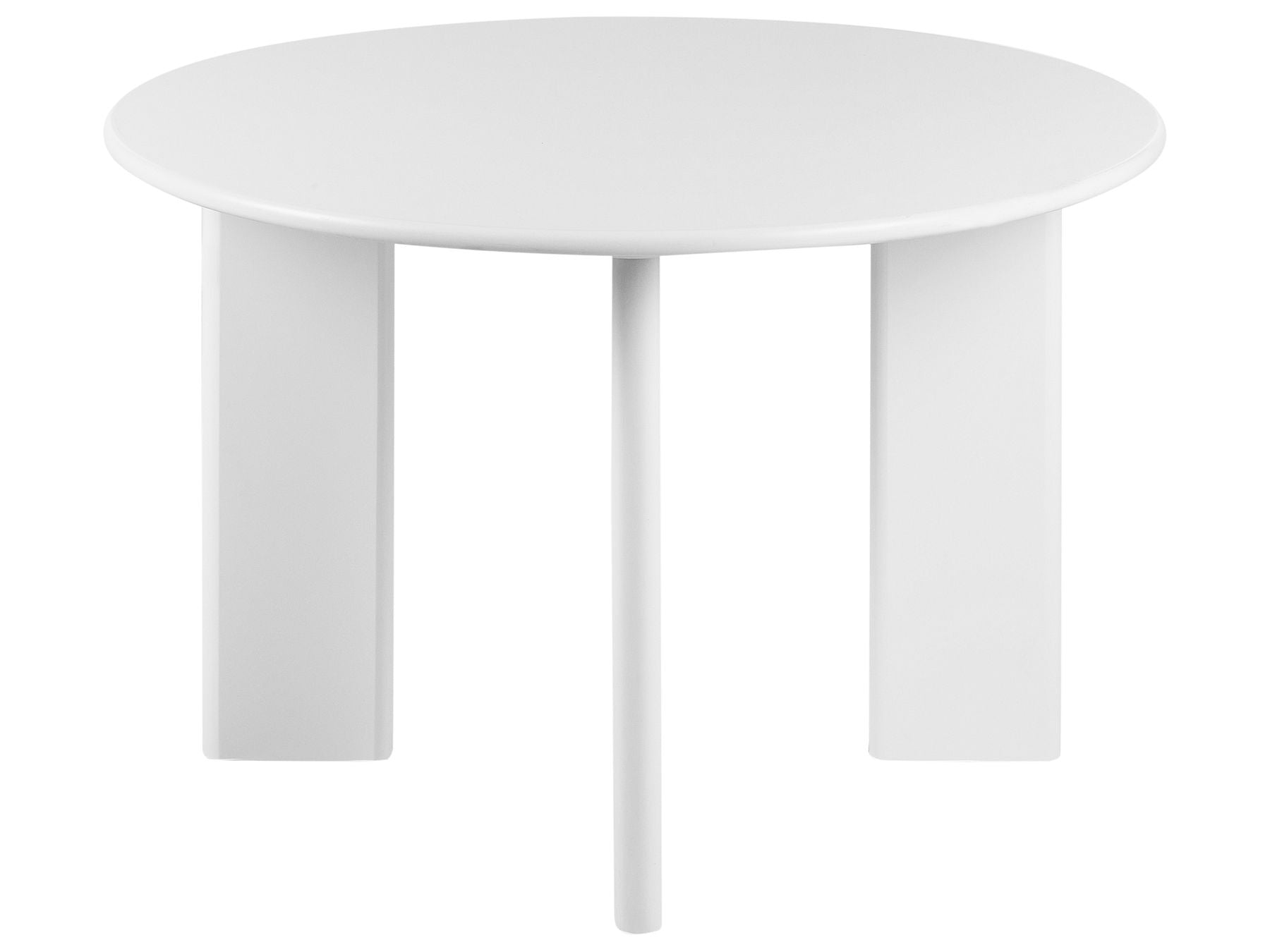 Cosmo 2 Seater Round Dining Table In Frosty White Finish