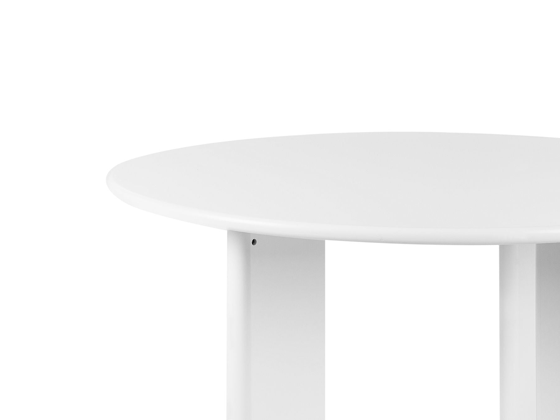 Cosmo 2 Seater Round Dining Table In Frosty White Finish