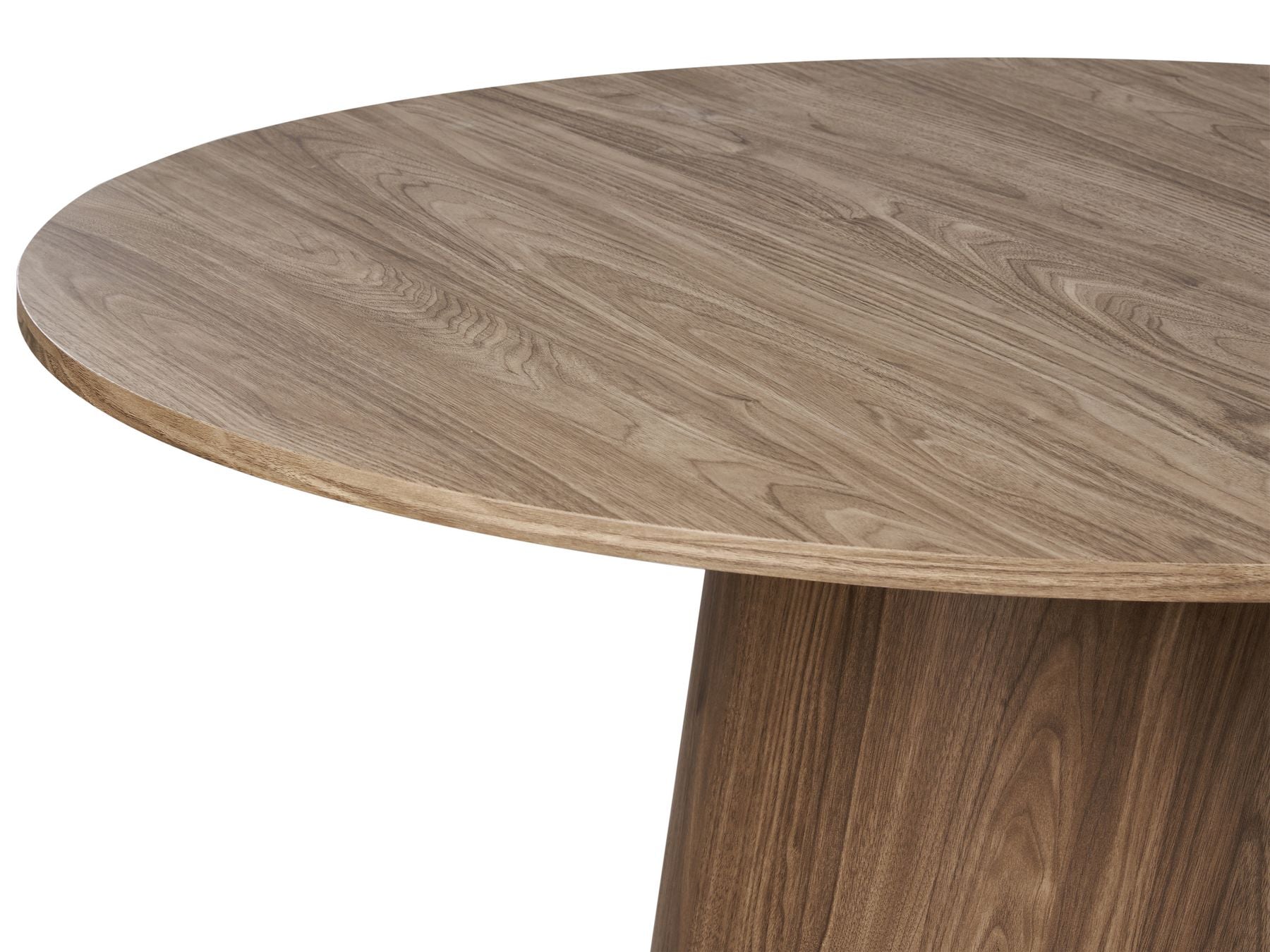 Oyen 2 Seater Round Dining Table In Oral Wallnut Finish