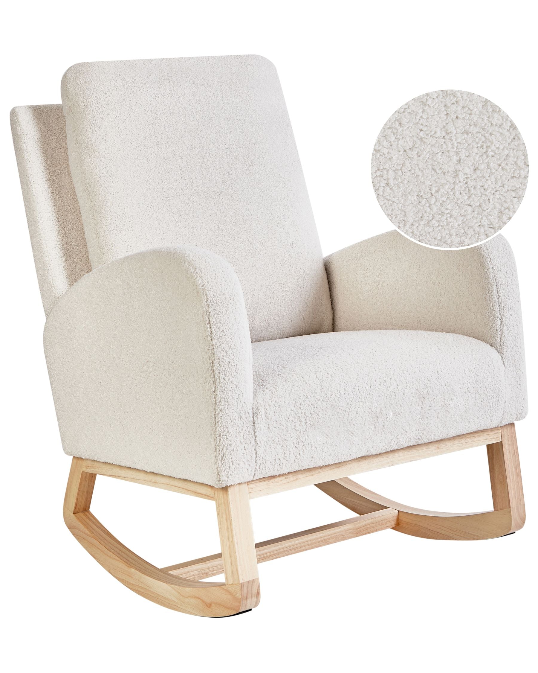 Alsta Boucle Rocking Chair in Shell White Colour