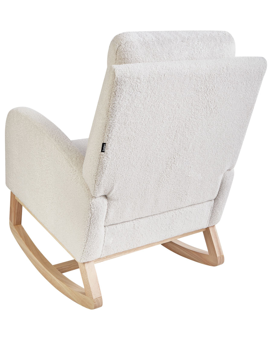 Alsta Boucle Rocking Chair In Shell White Colour - Febonic Living