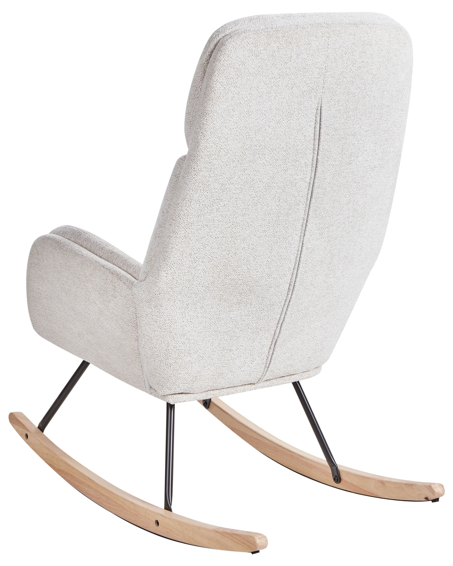 Vella Boucle Rocking Chair in Shell White Colour