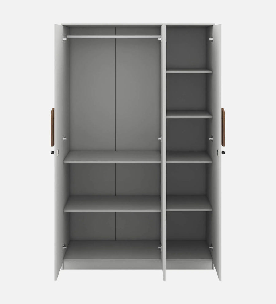 Adana 3 Door Wardrobe in Frosty White Finish With Mirror - Febonic Living