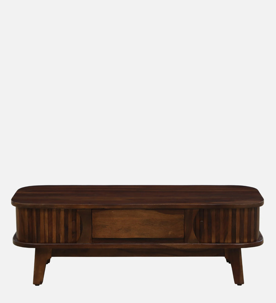 Hania Sheesham Wood Shutter Coffee Table In Provincial Teak Finish - Febonic Living