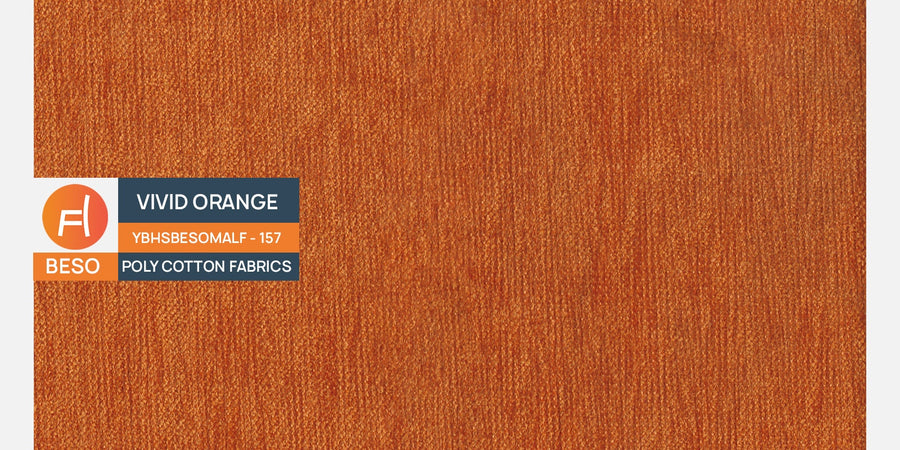 Chastin Fabric 2 Seater Sofa In Vivid Orange Colour - Febonic Living
