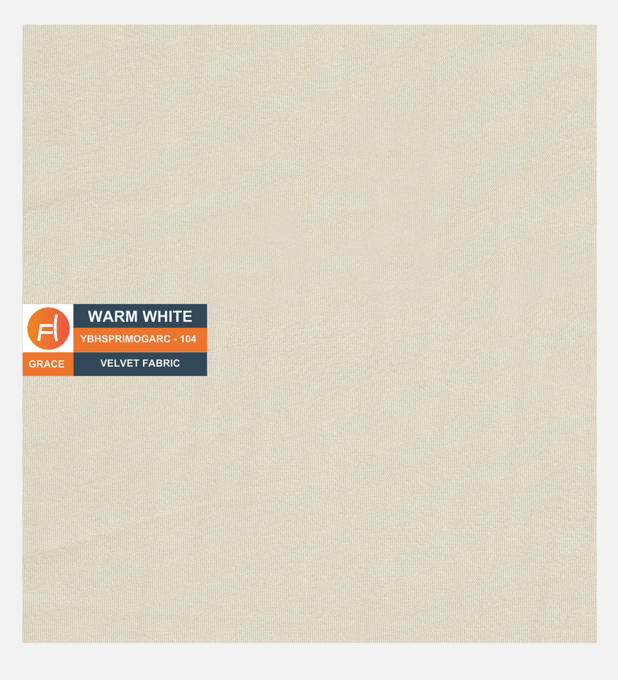 Adon Velvet Bench In Warm White Colour - Febonic Living