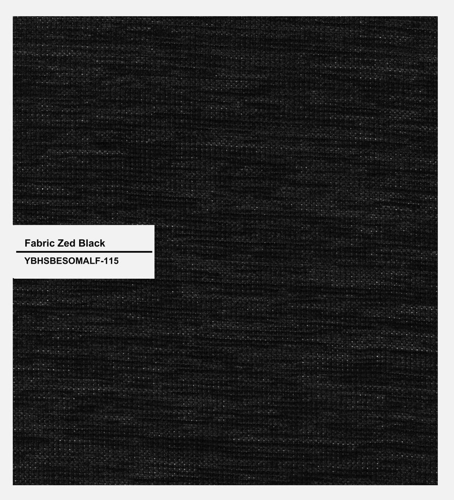 Sunny Fabric Upholstered Queen Size Bed In Zed Black Colour - Febonic Living